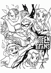 desenhos para colorir jovens titãs