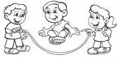desenhos para colorir pulando corda