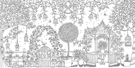 jardim secreto para colorir