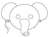 mascara de elefante para colorir