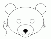 mascara de urso para colorir