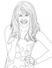 miley cyrus hannah montana para colorir