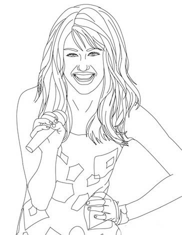 miley cyrus hannah montana para colorir