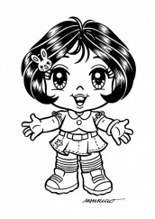 monica chibi para colorir turma da monica