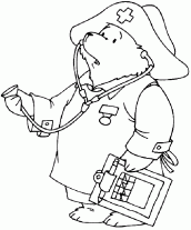 paddington medico para colorir