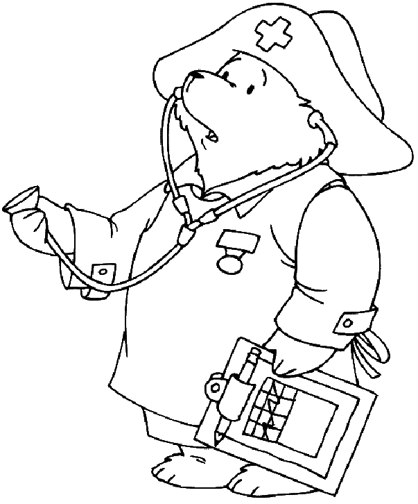 paddington medico para colorir