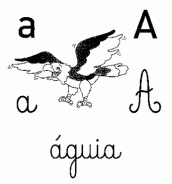 alfabeto cursivo para colorir - letra a