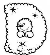 alfabeto para pintar em tecido - desenohs para colorir letra d