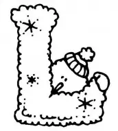 alfabeto para pintar em tecido - desenohs para colorir letra l