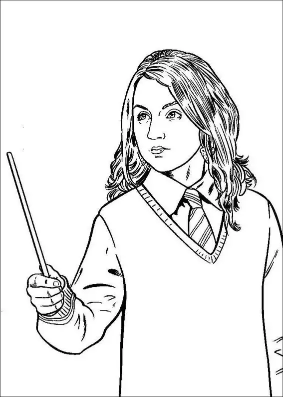 desenhos da hermione para colorir