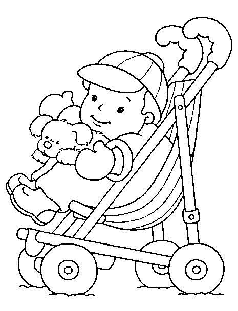 desenhos de carrinho de bebe para pintar