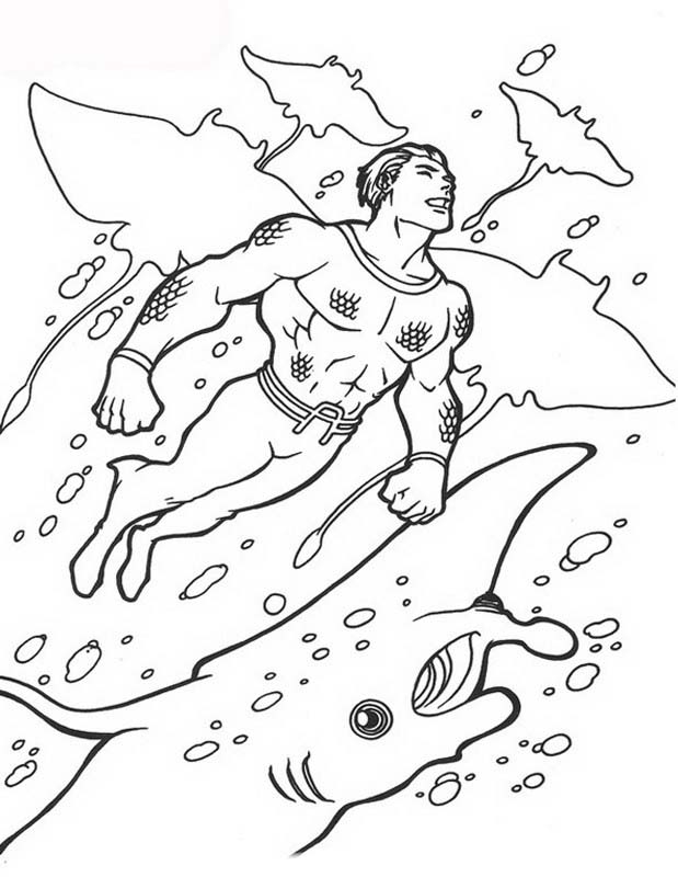 desenhos do aquaman para colorir