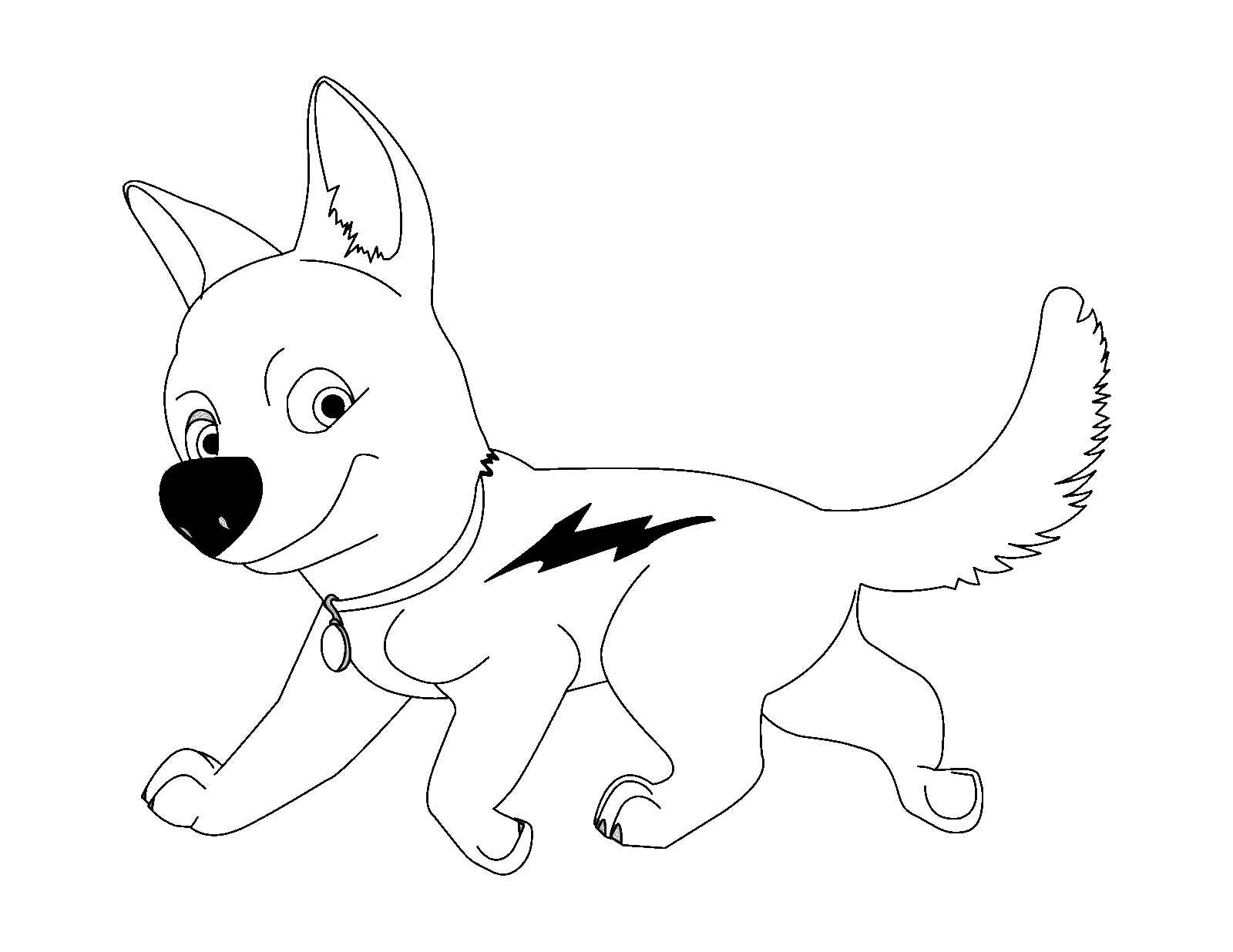 desenhos para colorir do bolt super cao