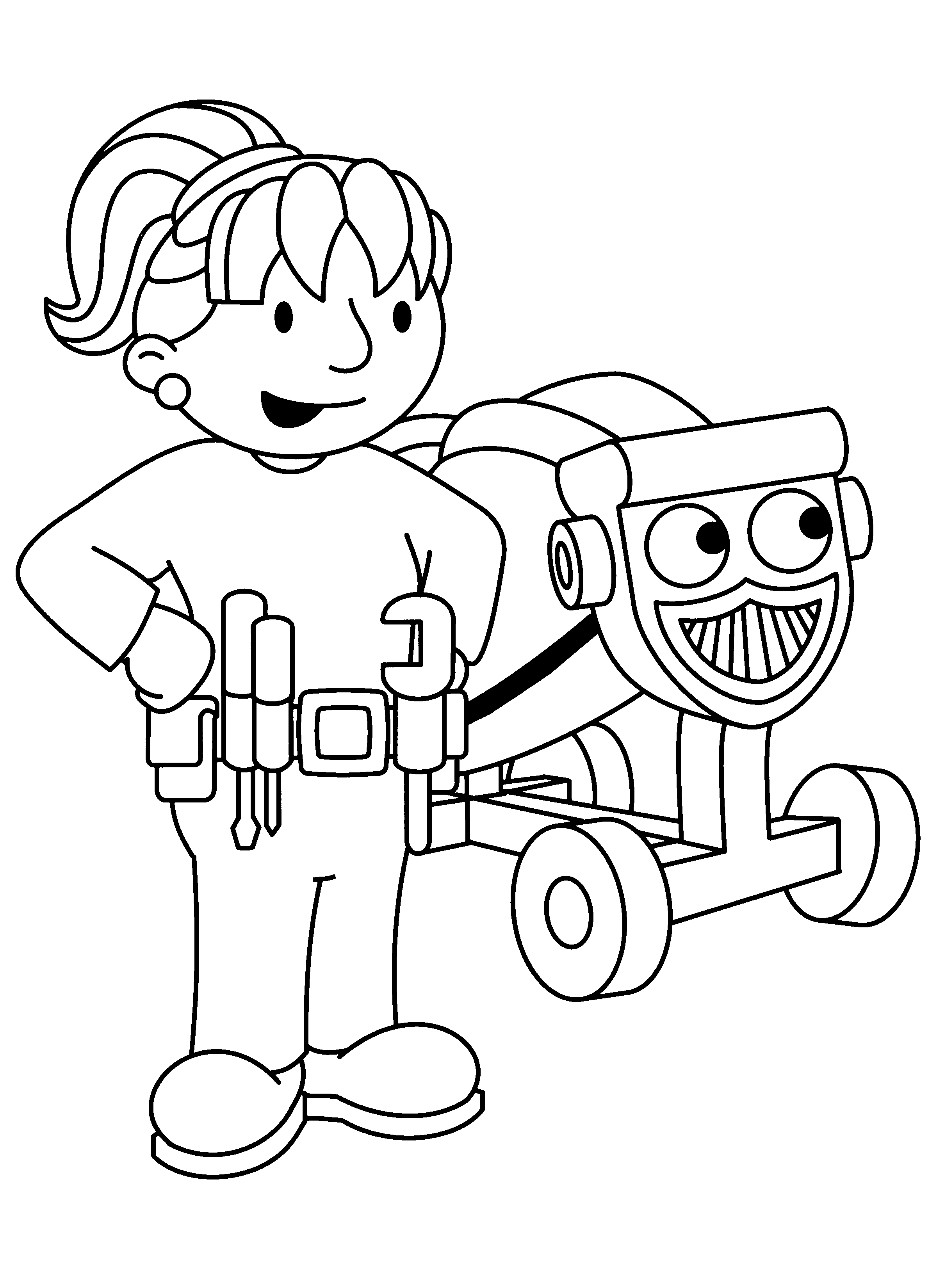 desenhos para pintar do bob o construtor