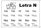 familia silabica para colorir - silaba n