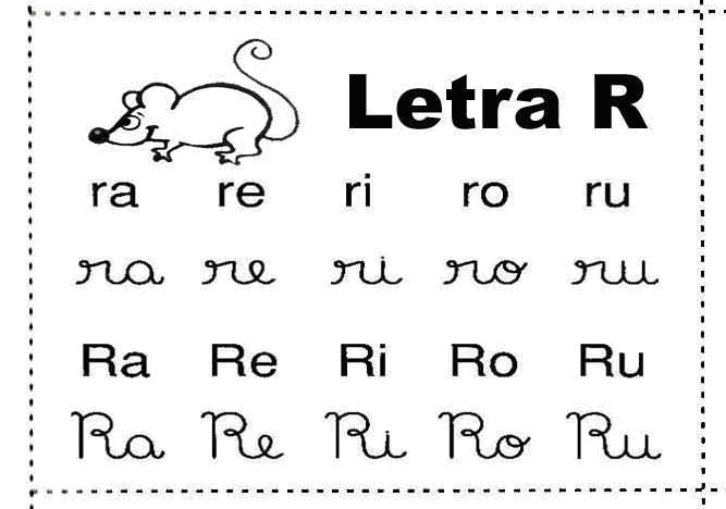 familia silabica para colorir - silaba r