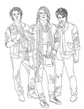 jonas brothers desenhos para colorir