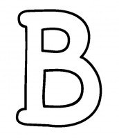 letra b maiuscula para colorir
