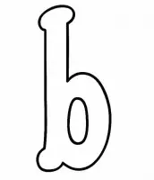 letra b minuscula para colorir