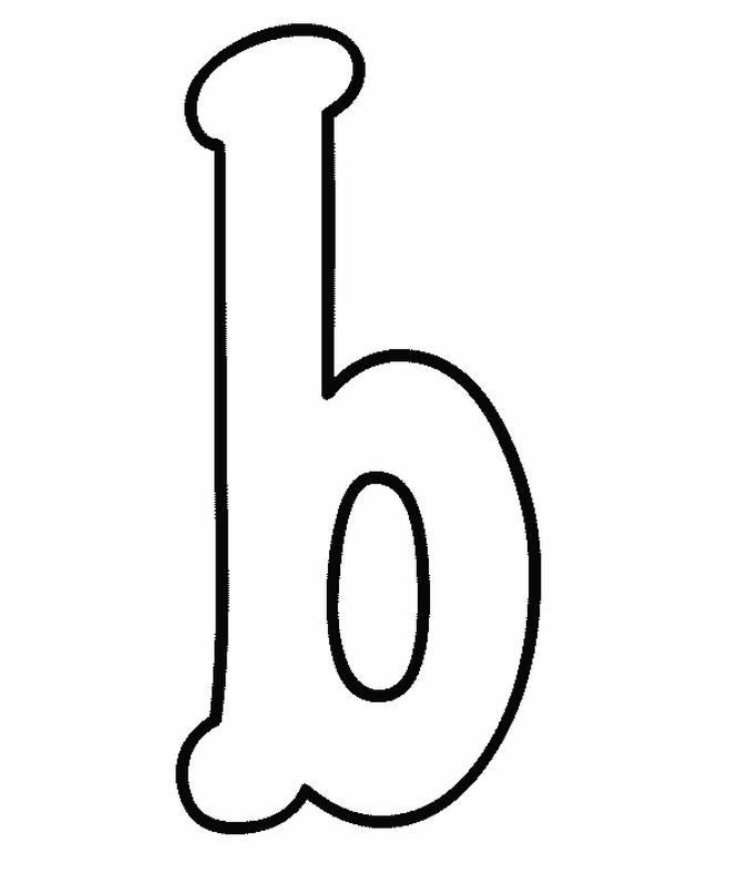 letra b minuscula para colorir