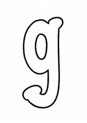 letra g minuscula para colorir