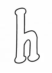 letra h minuscula para colorir
