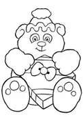 Desenho Página Para Colorir Pequeno Ursinho Pelúcia Boneca Fofa Bola  vetor(es) de stock de ©Oleon17 535675678