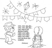 desenhos de balao de festa junina para colorir