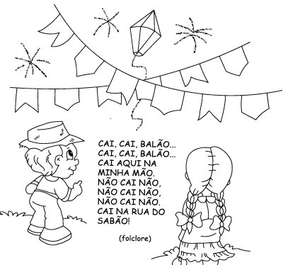 desenhos de balao de festa junina para colorir