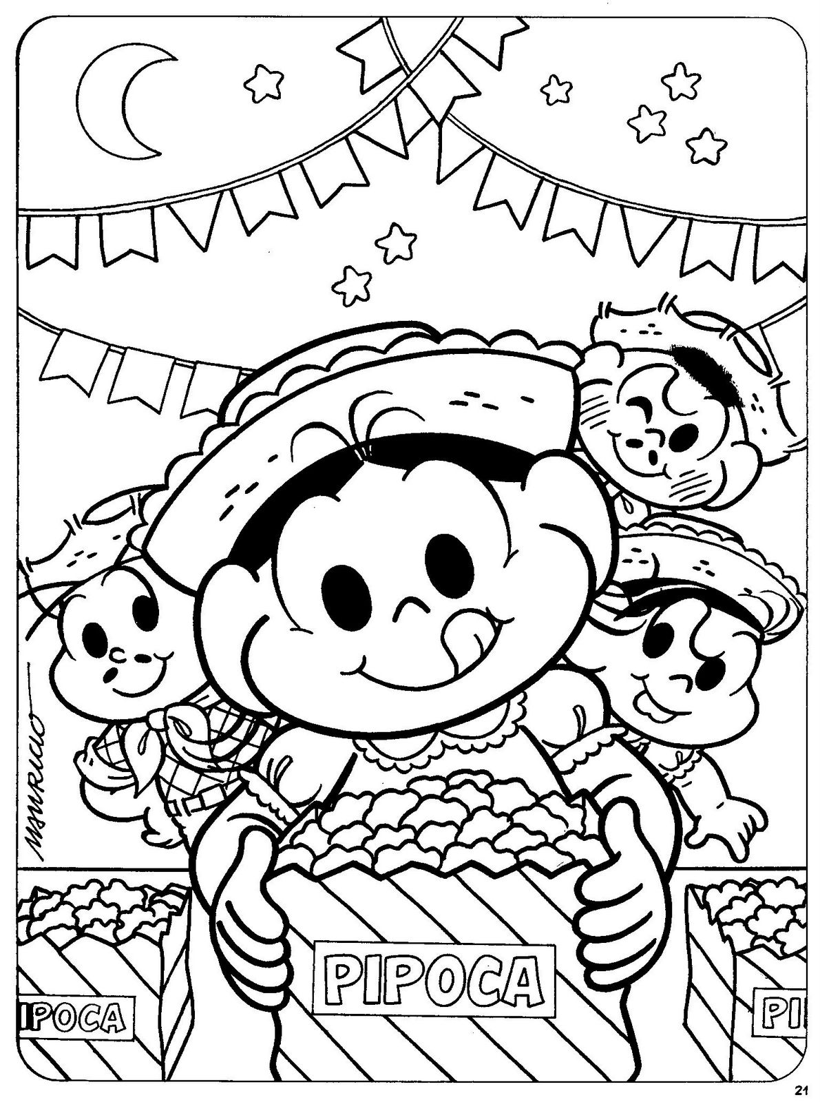 desenhos para colorir e imprimir turma da monica