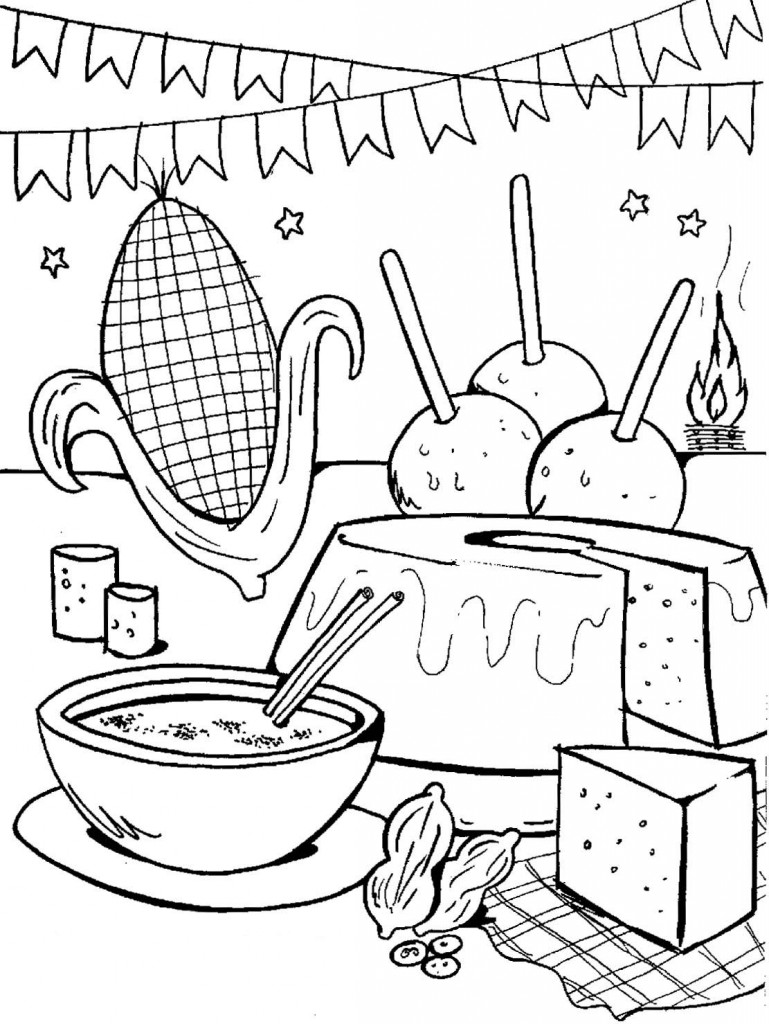 Festa Junina para colorir