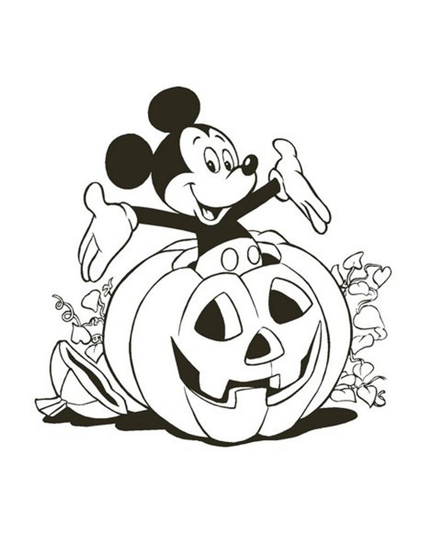 desenhos da disney halloween para colorir