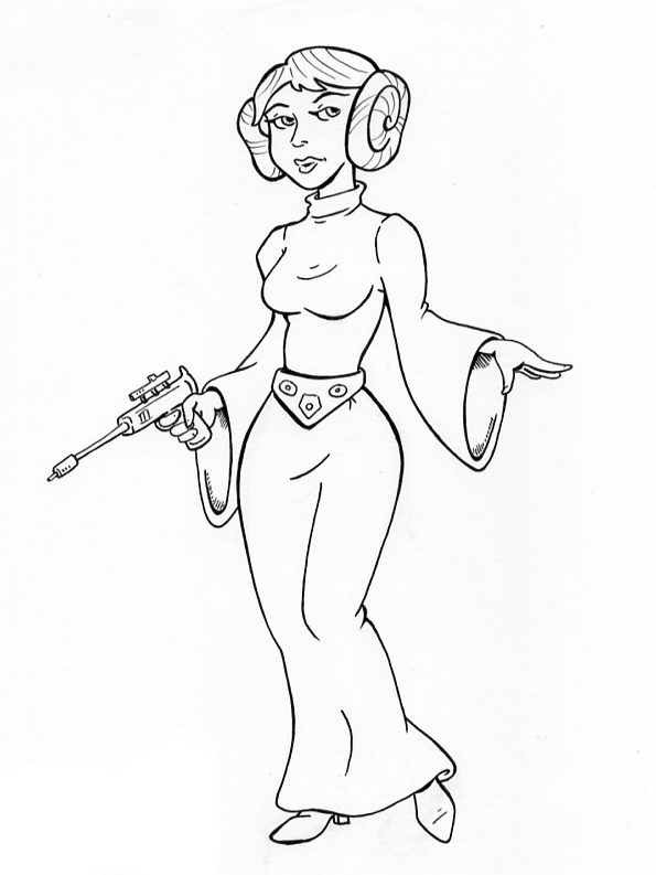 desenhos da princesa leia para colorir