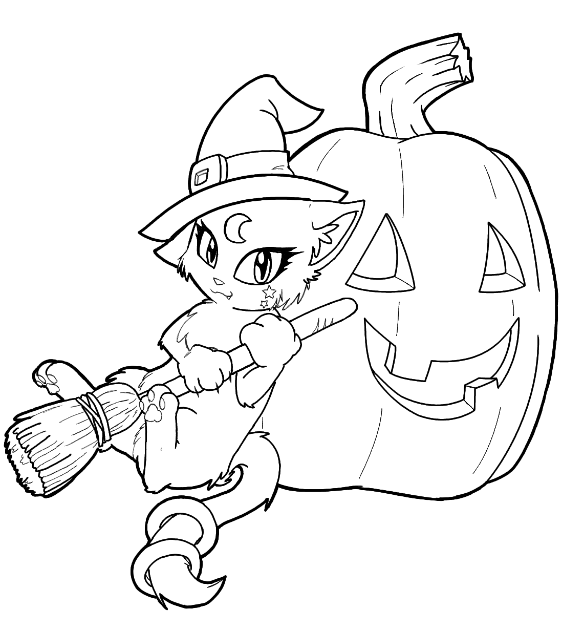 desenhos de bruxinha halloween para colorir