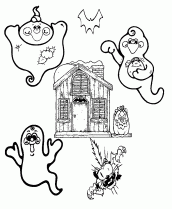 desenhos de fantasmas para imprimir e colorir