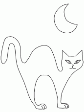 desenhos de gato preto para colorir