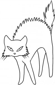 Desenho De Gato Preto Para Colorir desenho-de-gato-preto-para-colorir