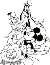 disney personagens para colorir halloween