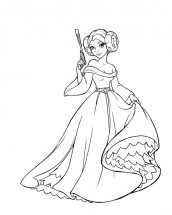 disney princesa leia para colorir