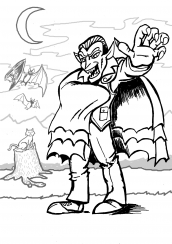 dracula desenhos para colorir