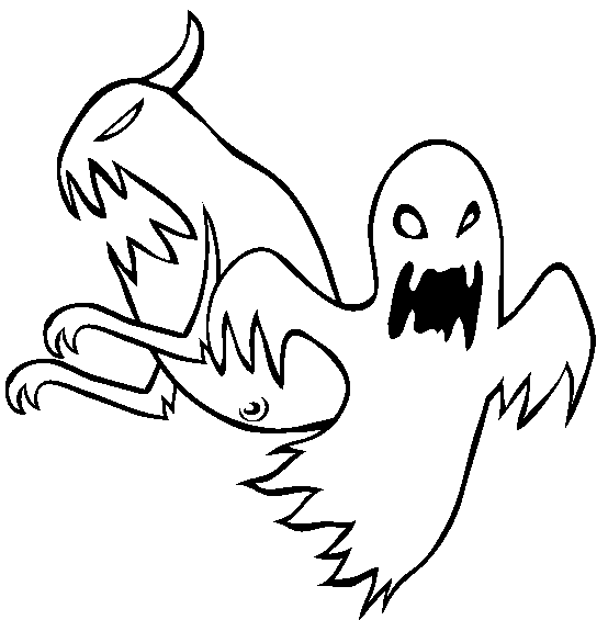 fantasmas assustadores para imprimir