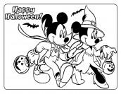 halloween para colorir da minnie