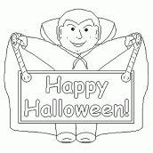 happy halloween para colorir