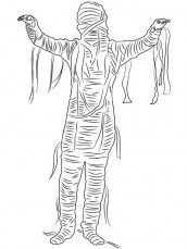 imagens de mumia para colorir