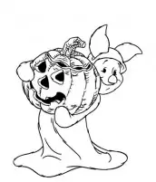 imagens de pooh halloween para colorir