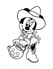 minnie da disney halloween para colorir