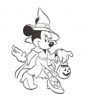 minnie mouse disney para colorir halloween