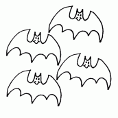 morcegos halloween para colorir