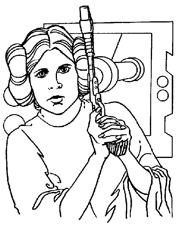 princesa leia star wars para pintar