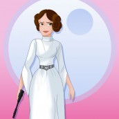 Princesa Leia para colorir